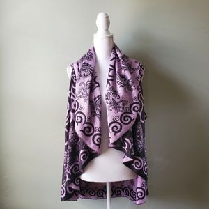 Pashmina 100% Cashmere Floral Paisley Pattern Cardigan Sweater Vest One …